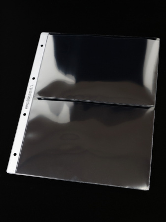 Лист-обложка ГРАНДЕ (Россия) (250х311 мм) из прозрачного пластика на 2 ячейки (225х145 мм). Professional. Albommonet, ЛБГ2