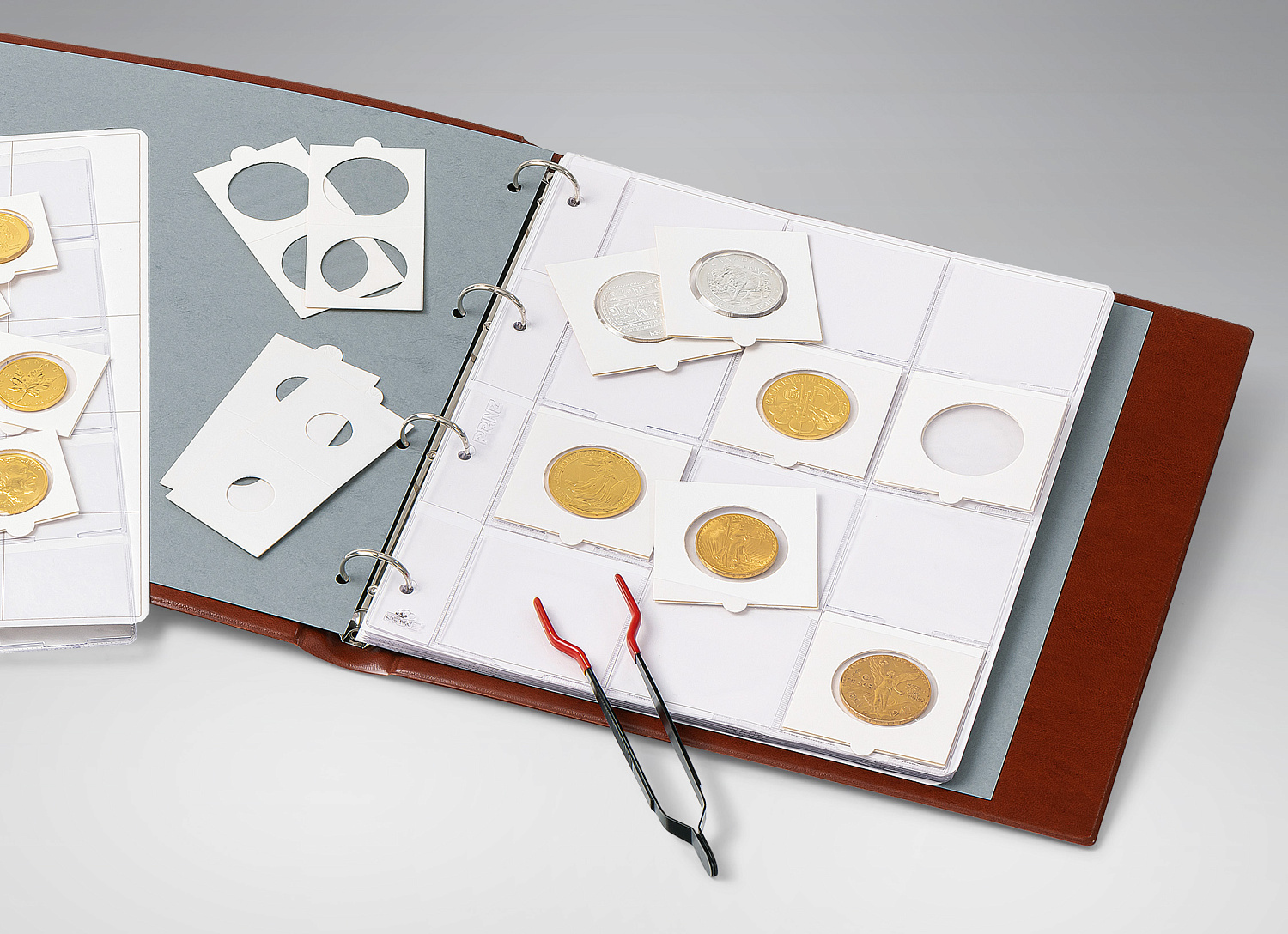 Холдеры для монет d-30 мм, самоклеющиеся, упаковка 100 шт. Prinz