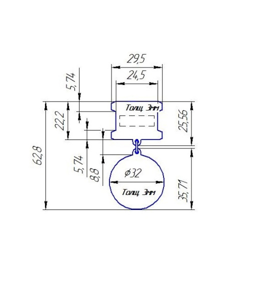  Сувенирная упаковка (181х142х22 мм) для медали на квадро колодке (короткая) и удостоверения (81х112х8 мм), тёмно-бордовый