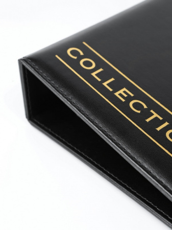 Альбом формата ОПТИМА Collection (Россия) из искусственной кожи, без листов. Чёрный