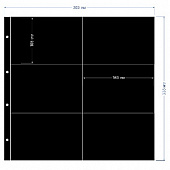 Листы-обложки MAXIMUM 2S (350х335 мм) на 6 ячеек (160х105 мм). Горизонтальные ячейки. Упаковка из 5 листов. Leuchtturm, 302702