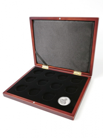 Деревянный футляр Volterra Smart (252х204х32 мм) для серии монет Australian Lunar Series III (50 cents, 1/2 oz silver proof) в капсулах