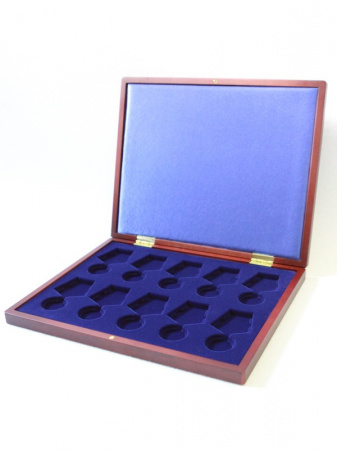 Футляр деревянный Volterra Uno (304х244х31 мм) на 10 медалей РФ с пятиугольной колодкой d-32 мм