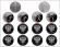 Планшет S (234х296х12 мм) для 14 серебряных монет Кубок Конфедераций 2017 и Чемпионат мира по футболу 2018 в капсулах