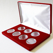 Футляр (217х141х29 мм) для 7 монет в капсулах (диаметр 44 мм)
