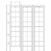 Лист-обложка OPTIMA 20 (202х252 мм) из прозрачного пластика на 54 ячейки (24х25 мм). Диаметр 20 мм. Leuchtturm, 315033/1