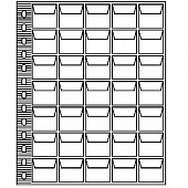 Лист-обложка для монет PENNY (174х214 мм) из прозрачного пластика на 35 ячеек. Диаметр 28 мм. Lindner, 0