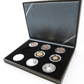 Футляр Nera XM из искусственной кожи (243х187х42 мм) для 9 монет в капсулах (диаметр 44 мм)