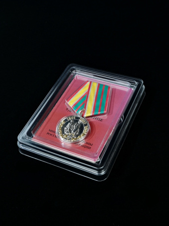 Блистерная упаковка (99х129х19 мм) под медаль РФ d-33 мм и удостоверение (82х112х6 мм)