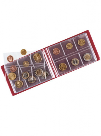 Карманный монетный альбом COLOR для размещения 48 монет, Синий, Lindner, 2070-3