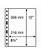 Листы-обложки GRANDE SH312-1C (242х312 мм) из тонкого прозрачного пластика на 1 ячейку (216х306 мм). Упаковка из 50 листов. Leuchtturm, 358072
