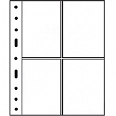 Лист-обложка GRANDE 2CT (242х312 мм) из прозрачного пластика на 4 ячейки (106х150 мм). Leuchtturm, 337553/1