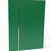 Альбом для марок (кляссер BASIC). A4. 8 листов (16 страниц) из чёрного картона с промежуточными листами из пергамина. Зелёный. Leuchtturm, 312060