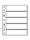 Листы-обложки OPTIMA 5C (202х252 мм) из прозрачного пластика на 5 ячеек (180х42 мм). Упаковка из 10 листов. Leuchtturm, 307543