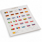 Набор флагов стран Евросоюза. Диаметр 26 мм. Leuchtturm, 333463