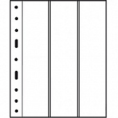 Лист-обложка GRANDE 3VC (242х312 мм) из прозрачного пластика на 3 вертикальные ячейки (68х306 мм). Leuchtturm, 321966/1