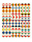 Наклейки «Флаги» для альбома «Регулярные монеты Евро». Альбо Нумисматико, S-110-22-05