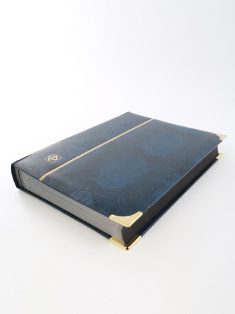 Альбом для марок (кляссер COMFORT DELUXE). 32 листа (64 страницы) из чёрного картона с промежуточными листами для каждой страницы из пергамина. Синий. Leuchtturm, 341941