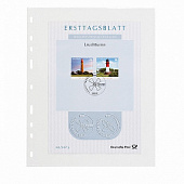 Листы-обложки OPTIMA SH252-1C (202х252 мм) из тонкого прозрачного пластика на 1 ячейку (180х245 мм). Упаковка из 50 листов. Leuchtturm, 361475