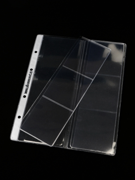 Лист формата ОПТИМА (Россия) (200х250 мм) с выдвижными секциями на 6 ячеек. Для монет диаметром до 70 мм. Professional. Albommonet, ЛМ6СК