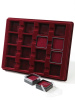  Планшет S (243х304х26 мм) на 16 ячеек для пластиковых капсул 48х48х22 мм, тёмно-бордовый