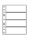 Лист-обложка OPTIMA 4C (202х252 мм) из прозрачного пластика на 4 ячейки (180х58 мм). Leuchtturm, 318071/1