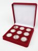 Футляр (186х192х50 мм) на 9 монет в капсулах (диаметр 44 мм)