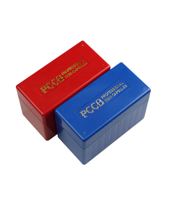  Пластиковый бокс для 10 слабов PCCB (I, II, III), PCGS, NGC, ANA и других слабов для монет. PCCB MINGT, 804216 красный