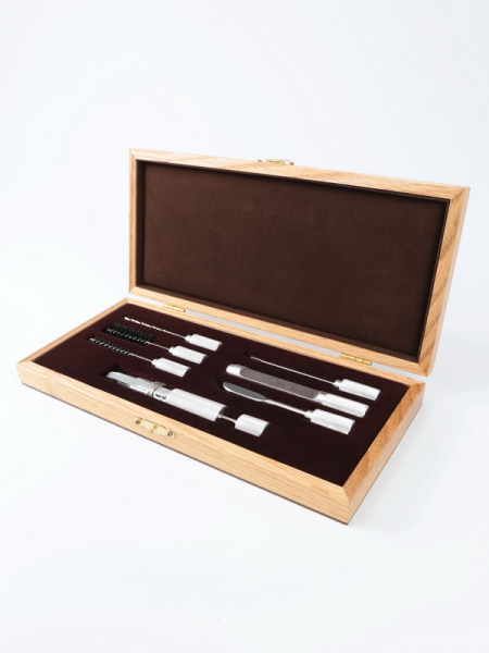 Флокированный ложемент в футляр для курительного набора Флокированный ложемент в футляр для курительного набора