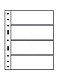Листы-обложки GRANDE 4C (242х312 мм) из прозрачного пластика на 4 ячейки (216х72 мм). Упаковка из 5 листов. Leuchtturm, 316329