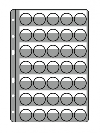 Листы COMPART для 35 крышек (колпачков) от шампанского / кромчатых пробок. Формат VARIO. Leuchtturm, 329193