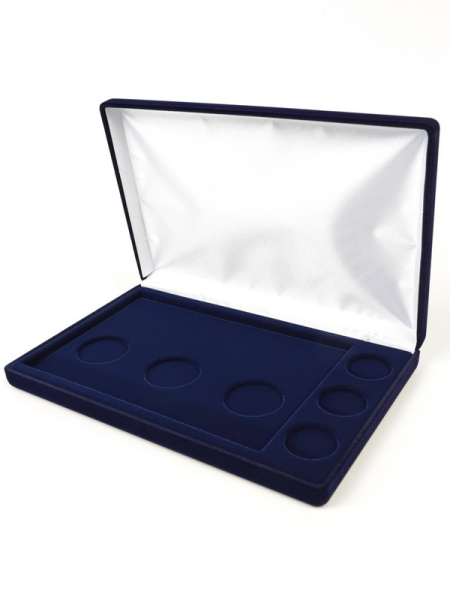 Футляр (217х141х29 мм) для 3 монет 25 рублей и 3 монет 25 рублей в блистере «Футбол 2018», тёмно-синий  Футляр (217х141х29 мм) для 3 монет 25 рублей и 3 монет 25 рублей в блистере «Футбол 2018», тёмно-синий