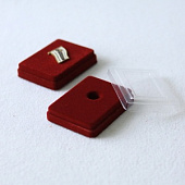 Флокированная упаковка (58х73х19 мм) под универсальный значок на цанге
