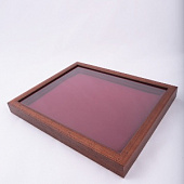 Багетная рамка S коричневого цвета под 1 ячейку (209х270х18 мм) с поролоновой вставкой