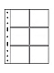 Листы-обложки GRANDE 3/2C (242х312 мм) из прозрачного пластика на 6 ячеек (106х98 мм). Упаковка из 5 листов. Leuchtturm, 316604