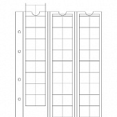 Листы-обложки OPTIMA 20 (202х252 мм) из прозрачного пластика на 54 ячейки (24х25 мм). Диаметр 20 мм. Упаковка из 5 листов. Leuchtturm, 315033