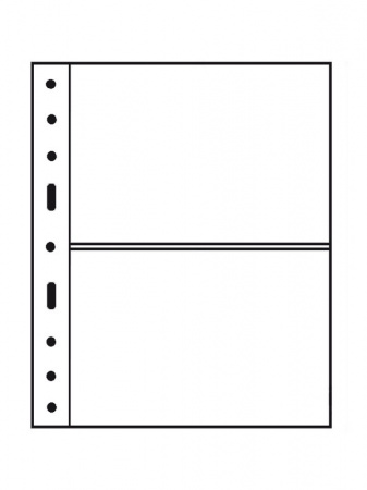 Листы-обложки GRANDE 2C (242х312 мм) из прозрачного пластика на 2 ячейки (216х150 мм). Упаковка из 5 листов. Leuchtturm, 336439
