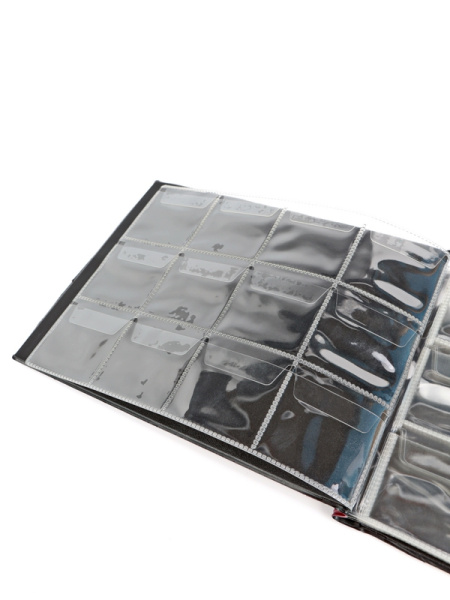 Карманный монетный альбом 209х153х18 мм для размещения 120 монет, горизонтальный, тёмно-бордовый