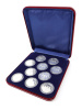 Футляр замшевый (182х202х36 мм) на 10 монет в капсулах (диаметр 44 мм)