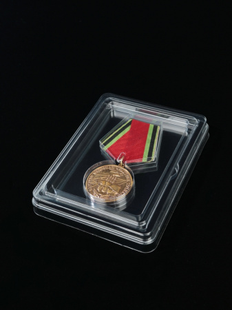 Блистерная упаковка (99х129х19 мм) под медаль РФ d-37 мм и удостоверение (82х112х6 мм)