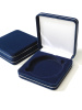 Футляр замшевый (92х92х34 мм) для 1 монеты в капсуле (диаметр 74 мм), тёмно-синий