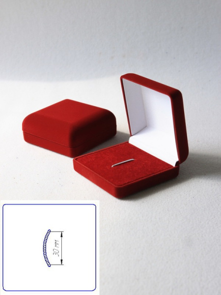 Футляр (92х92х40 мм) с резинкой (30 мм), светло-бордовый Футляр (92х92х40 мм) с резинкой (30 мм), светло-бордовый