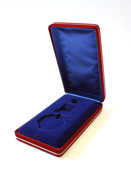 Футляр замшевый (94х164х34 мм) под орден и фрачник