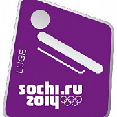 Значок «Пиктограммы Сочи 2014. Санные виды спорта - Санный спорт»