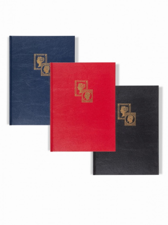 Комплект из 2 альбомов для марок (кляссеры TRADITION). A4. 8 листов (16 страниц) из белого картона с промежуточными листами из пергамина. Чёрный. Leuchtturm, 359056