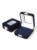 Футляр (58х70х25 мм) с окном с поролоновой вставкой, тёмно-синий
