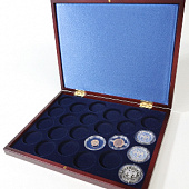 Футляр деревянный Volterra Uno (304х244х31 мм) на 24 монеты в капсулах (диаметр 44 мм)