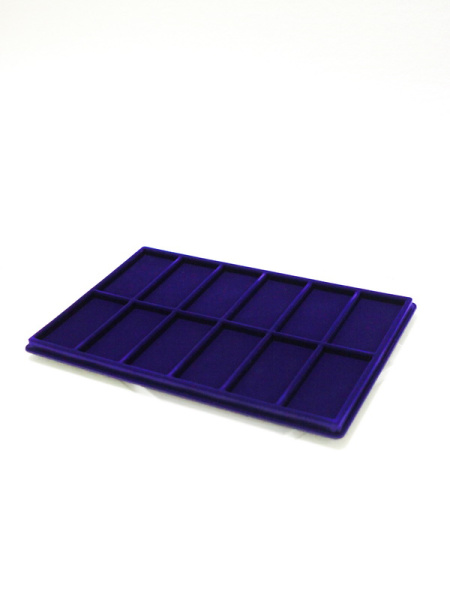 Планшет L (222х333х13 мм) на 12 ячеек (97х48х10 мм), тёмно-синий  Планшет L (222х333х13 мм) на 12 ячеек (97х48х10 мм), тёмно-синий