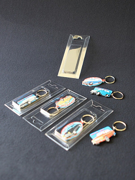 Блистер с загибом краев под брелки