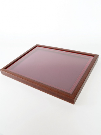 Багетная рамка G коричневого цвета под 1 ячейку (262х363х18 мм) с поролоновой вставкой